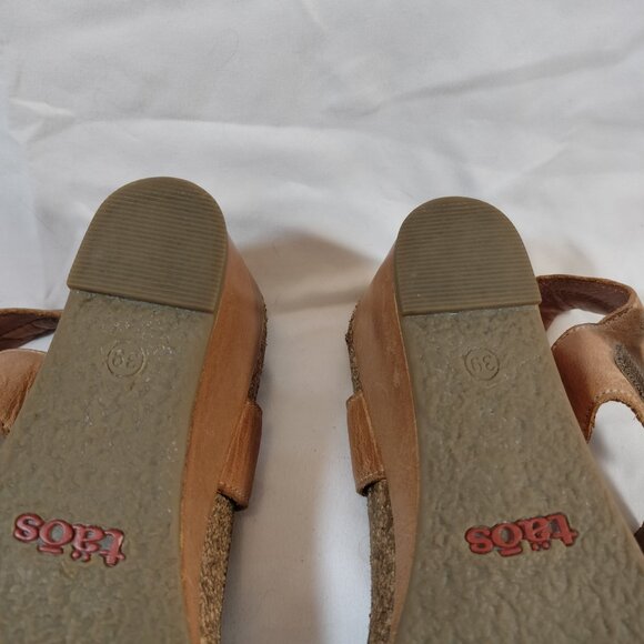 Taos Wedge Sandals; Distressed Leather w/ Adjustable Strap - Picture 9 of 9